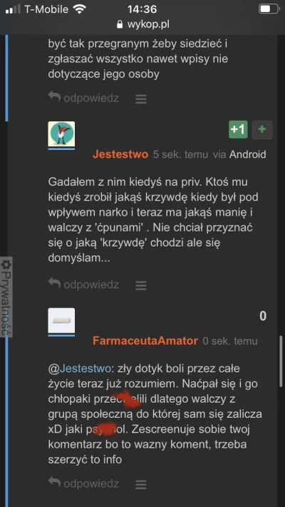 F.....r - Nauczka jest taka: nie ćpajcie przy napalonych kolegach bo jednemu informat...