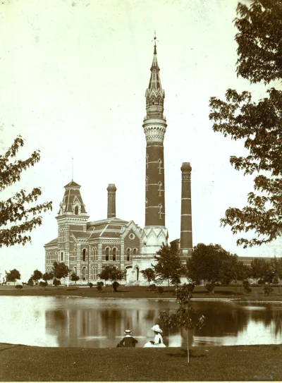 myrmekochoria - Wieża ciśnień w Detroit. Kompleks wybudowany w 1876 roku, zburzone w ...