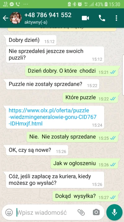 szwajc124 - Scam czy nie scam? Oto jest pytanie #olx #oszukujo