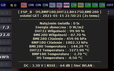 dktr - @Mikseth: BME280 zwraca wszystko co chesz, tylko słabo działa na zewnątrz jak ...