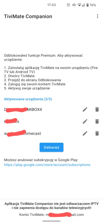 wankus - Licencja zakupiona, 3 użytkowników cieszy się już lifetime #tivimate premium...