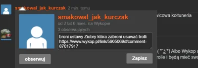 R187 - >od walki z trollami są sądy a nie pryszczałe neckbirdy czy lewicowa kołtuneri...