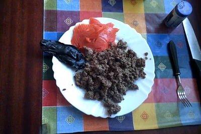 anonymous_derp - Dzisiejszy obiad: Smażona wołowina mielona, wędzony łosoś, suszona w...
