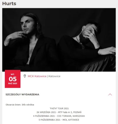 B....._ - Wybiera się ktoś może w październiku na koncert Hurts w Katowicach? ( ͡° ͜ʖ...