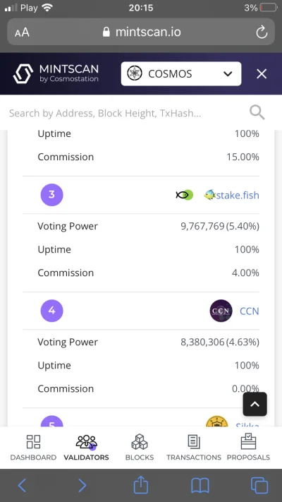 arnoldinho71 - Ktoś mi może powiedzieć czemu ten validator (CCN) nie pobiera prowizji...