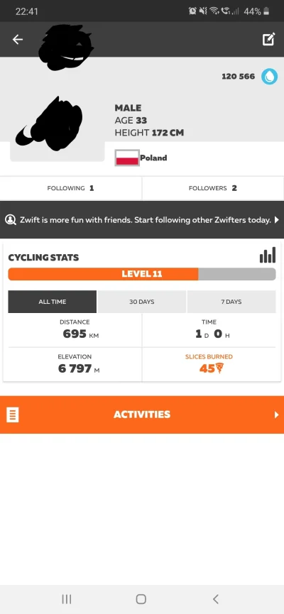 ska87 - Fajny ten #zwift. Jezdze gdzies od polowy listopada. Zrobilem dotad 700km i 6...