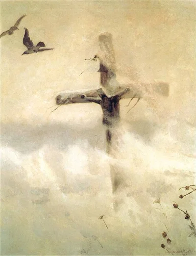 HaHard - Józef Chełmoński (1849 - 1914)
Krzyż w zadymce, 1907 rok.
Olej na płótnie....
