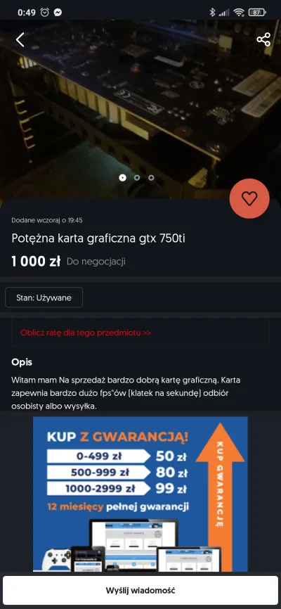 Greviz - Polubiłem przeglądanie olx za kartami graficznymi. Mnie koleś kupił, a was?
...