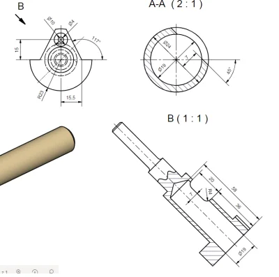 UnicefToYo - #rysunektechniczny #cad #inventor

Jak zrobić taki rzut pomocniczy B p...