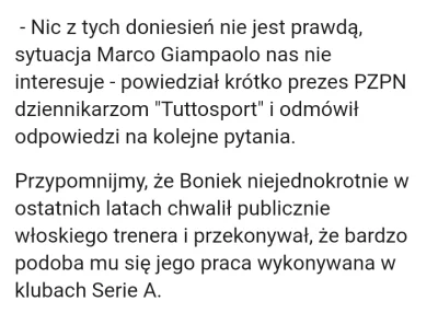 dzonywalker031 - Boniek zdementował informacje o rzekomym zatrudnieniu Giampaolo
#re...