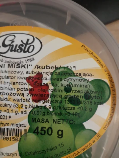 supra107 - Kupiłem sobie te żelki Gusto w Biedronce, i ja się pytam, co to w ogóle ma...