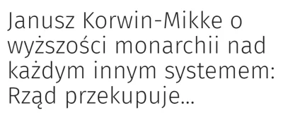 UchoSorosa - > wątku szura monarchisty

@kulass: ale Korwina to ty szanuj.