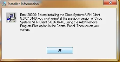 SeekSouls - Od dłuższego czasu walczę ze starą apką Cisco VPN Client na Windows 10.
...