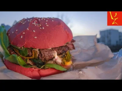 ZarlokTV - Różowy burger z ananasem, chrustem z pora, chutnejem z pomarańczy i pora, ...
