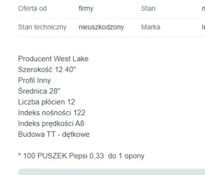 Bodzias1844 - @peterr767: do opon daje 100 puszek pepsi xD