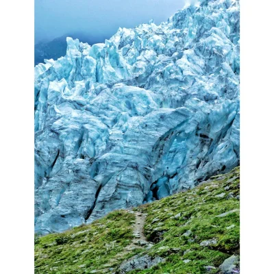 xibit - Znikający jęzor lodowy ze szlaku La Jonction w Chamonix. Udało mi się uchwyci...