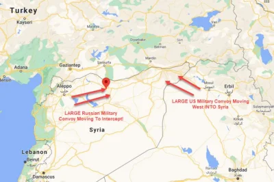 S.....n - Amerykański konwój wojskowy wjeżdża do północno-wschodniej Syrii, Rosjanie ...