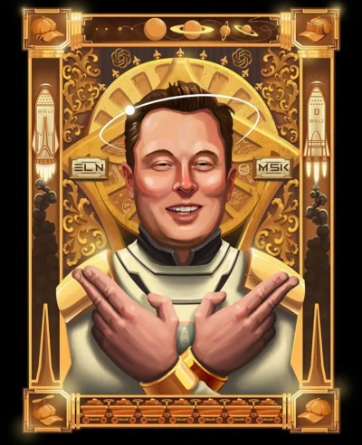 Trewor - @kidi1: Będzie Elonizm. ( ͡º ͜ʖ͡º)
"Face of God:"
Elon wspomniany w powieś...