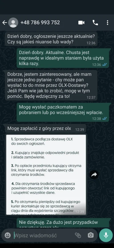 mampomyslnalogin - Uważajcie na numer 786 993 752.
Odświeżyłem ogłoszenie na #olx i p...