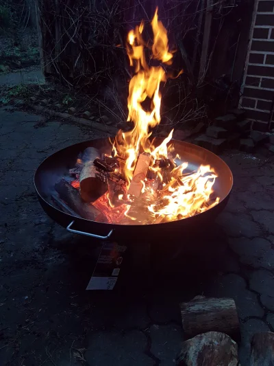 KrowkaAtomowka - #zima #grill #ognisko pieczenie kiełbasek przy ognisku regularnie co...