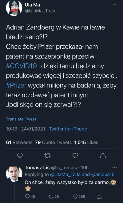 Kozajsza - Liberale! Liberałko! Pamiętaj o złotej zasadzie:

Zarobek korporacji > Ż...