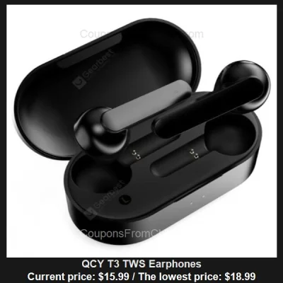 n_____S - QCY T3 TWS Earphones dostępny jest za $15.99 (najniższa: $18.99)
Link znaj...