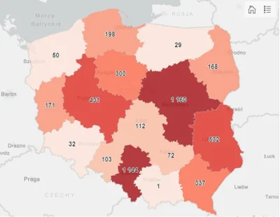 chosenon3 - Dzienna liczba szczepień w województwach 
 #krakow #heheszki #koronawiru...