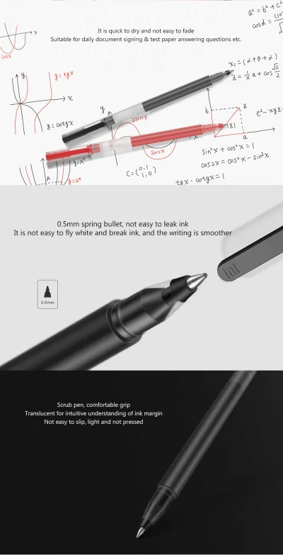 duxrm - Xiaomi Mijia 0.5mm Gel pen - 10 szt. Czarne
Cena: 5,99 $
Link ---> Na moim ...