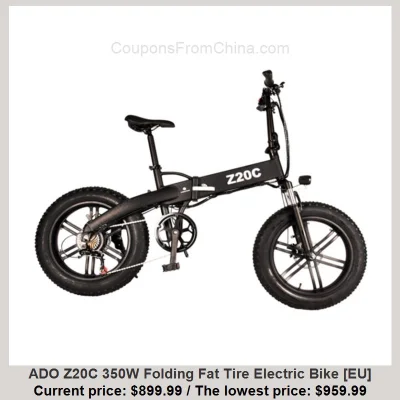 n_____S - ADO Z20C 350W Folding Fat Tire Electric Bike [EU] dostępny jest za $899.99 ...
