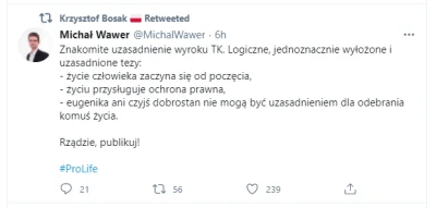 R187 - Bosak retweetuje takie wpisy swojego kolegi z partii, Michała Wawera (skarbnik...