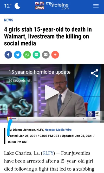 Tostownica - @RETROWIRUS:
4 girls stab 15-year-old to death in Walmart, livestream t...