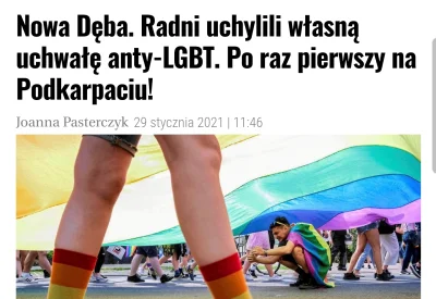 jaroty - - zrób uchwałę o lptg 
- ktoś stawia tabliczkę "strefa wolna od lgtb" 
- "ej...