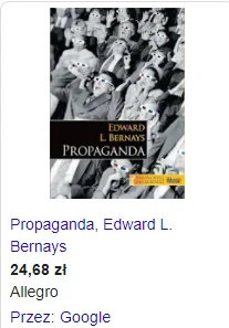 Aceart - Dzień dobry.
Mam pytanie ktoś czytał tę książkę "Propaganda" autora Bernays...