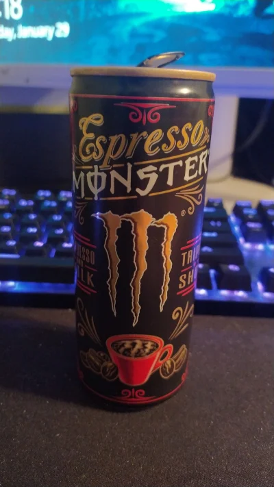 s.....a - Monster Espresso
Smakuje jak zimne kapuczino, no bez kitu XD
Kawy zwykłej...