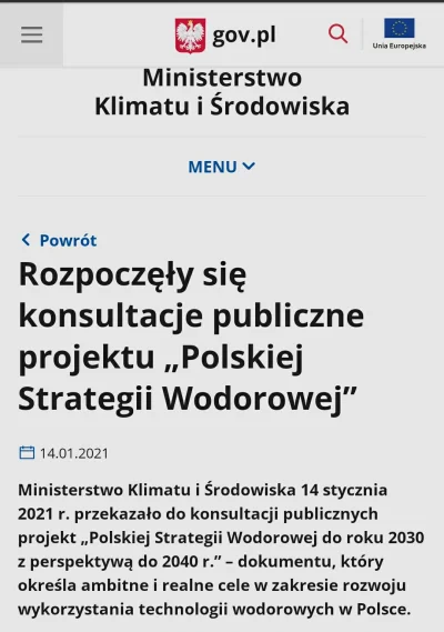 Mechanikzprzypadku - Ostatnio widziałem projekt naszej strategii wodorowej. Plany amb...