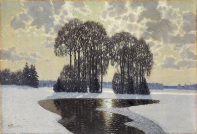 Hoverion - Vilhelms Purvītis 1872-1945
Zima, 1910, olej na tekturze, 71,3x101,8 cm, ...