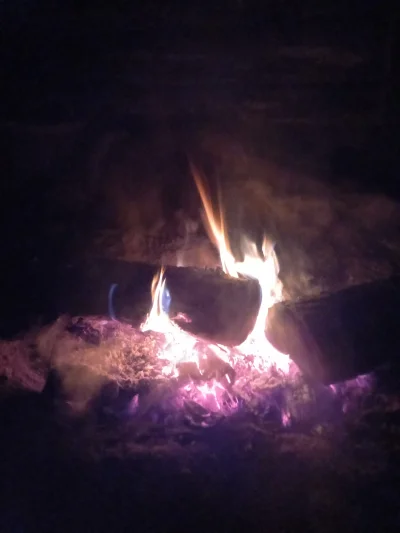 dobrosulka - płonie ognisko w lesie...