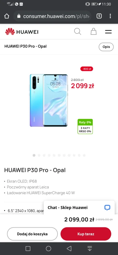 89neo - @89neo: jeśli ktoś szuka Huawei P30 Pro to promka jak znalazł (｡◕‿‿◕｡)

#huaw...