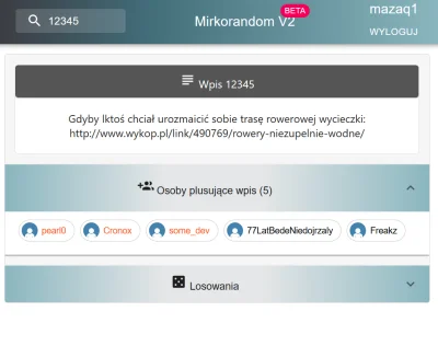 mazaq1 - Niektórzy z Was kojarzą moją aplikację #mirkorandom - służy ona do losowanie...