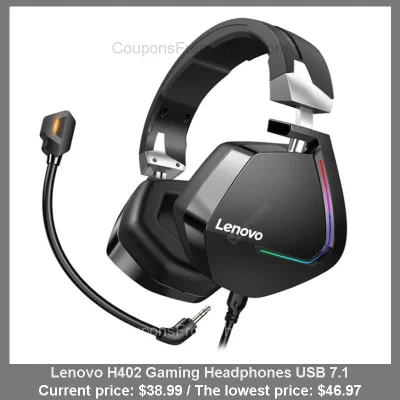 n_____S - Lenovo H402 Gaming Headphones USB 7.1 dostępny jest za $38.99 (najniższa: $...