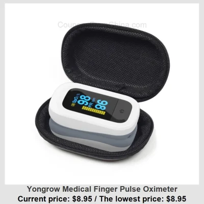 n_____S - Yongrow Medical Finger Pulse Oximeter dostępny jest za $8.95 (najniższa: $8...