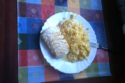 anonymous_derp - Dzisiejszy obiad: Duszony filet dorszowy, jajecznica z 6 jaj z masłe...