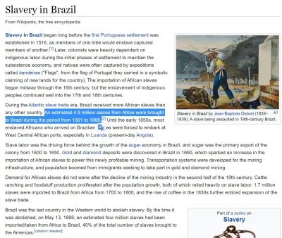 Saeglopur - Samo Rio de Janeiro miało tyle niewolników z Afryki ile całe ówczesne USA...