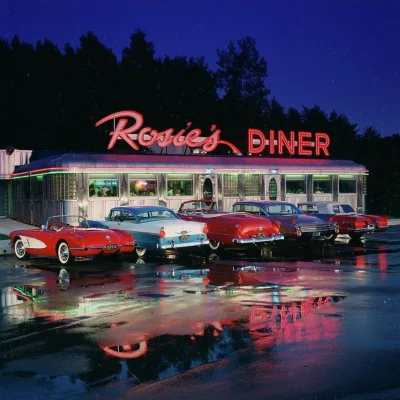 myrmekochoria - Rosie's Diner, Rockford Michigan, lata 50. albo 60. XX wieku.

#sta...