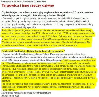 SolarisYob - 23 lata temu Kaczyński w wywiadzie u Sakiewicza pośrednio sugerował, że ...