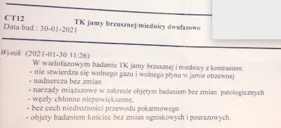 MP0WER - @szasznik: Mialem robione tk z kontrastem (kontrast do krwi) jamy brzusznej....