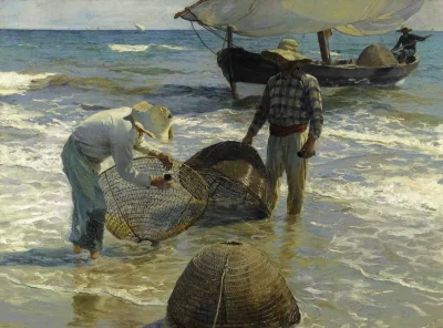 GARN - #sztuka #art #grafika #malarstwo autor: Joaquín Sorolla y Bastida, Valencian F...