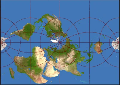 anadyomenel - @erykwks: Mercator, walec styczny na południkach 30 W i 150 W: