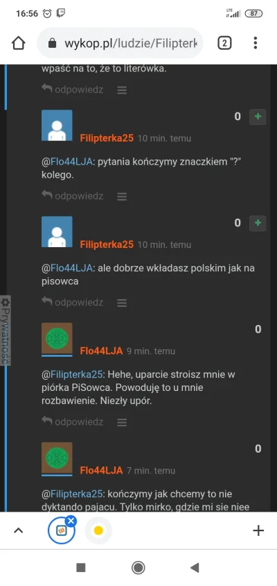 F.....A - @Filipterka25: kończymy jak chcemy to nie dyktando pajacu. Tylko mirko, gdz...