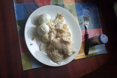 anonymous_derp - Dzisiejsze śniadanie: Duszony dorsz, gotowane jajka, masło klarowane...